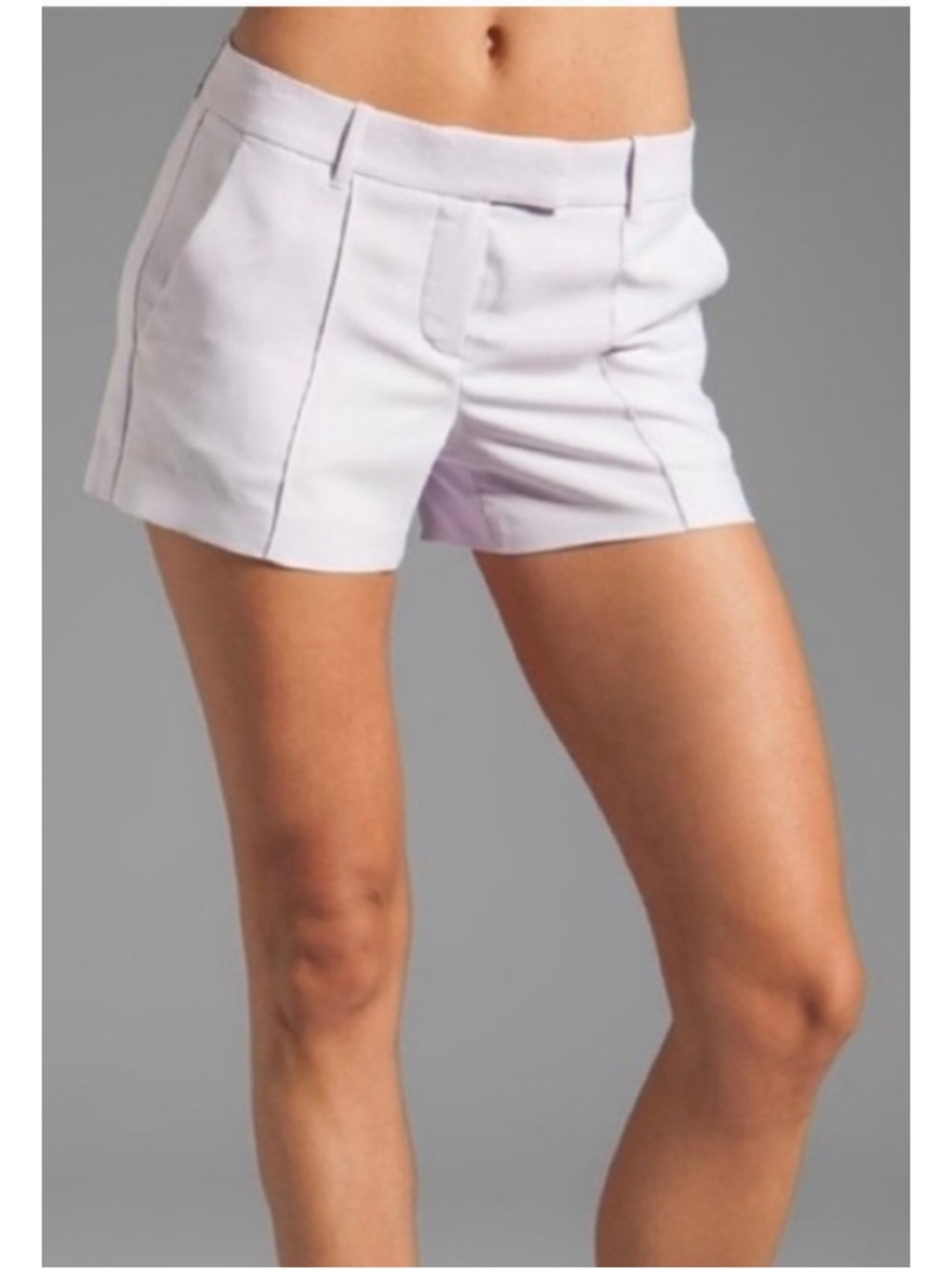Theory Classic Women's Silk Tailored Shorts - light purple